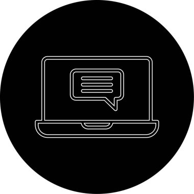 Çevrimiçi İletişim simgesi vektör illüstrasyonu