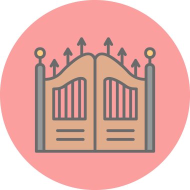 Kapı. Web simgesi basit illüstrasyon