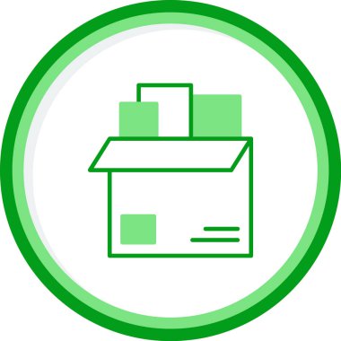 Paket, dağıtım simgesi vektör illüstrasyonu 