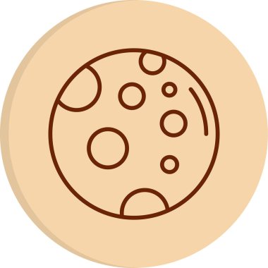 Dolunay simgesi, vektör illüstrasyonu