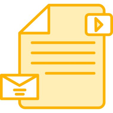 belge simgesi, vektör illüstrasyonu basit tasarım