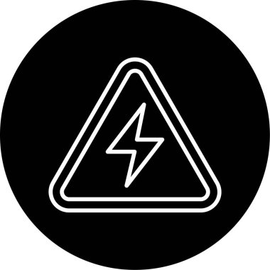 Elektrik Tehlike simgesinin vektör çizimi 