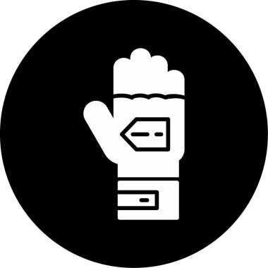 Koruyucu eldiven simgesi, vektör illüstrasyon tasarımı