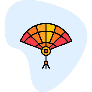 Çin fan web simgesi basit tasarım            