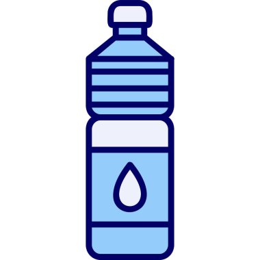 Su şişesi. Web simgesi basit illüstrasyon