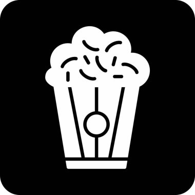 Patlamış mısır. Web simgesi basit illüstrasyon                                  