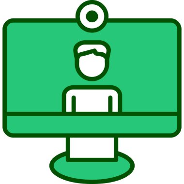 Video Arama simgesi, düz tasarım