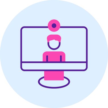 Video Arama simgesi, düz tasarım