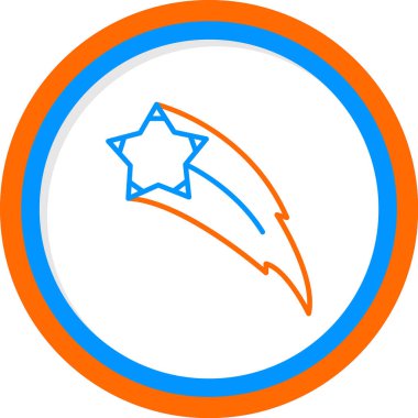 vector illustration of Shooting Stars icon