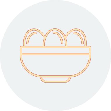 Kavanozda haşlanmış yumurta. Web simgesi basit illüstrasyon