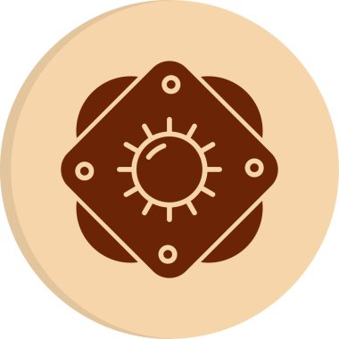 Güneş. Web simgesi basit illüstrasyon 