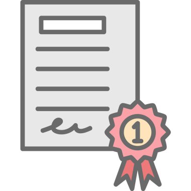 Sertifika. Web simgesi basit tasarım