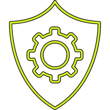 Veri koruma simgesi, vektör çizim                  