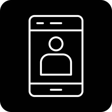 Mobil Kullanıcı simgesinin vektör çizimi