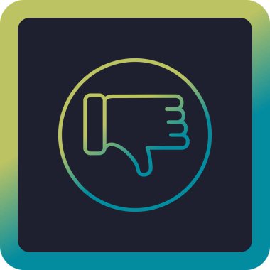 Hoşlanılmayan bir simgenin vektör illüstrasyonu 