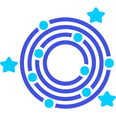 Galaxy web simgesinin vektör illüstrasyonu 