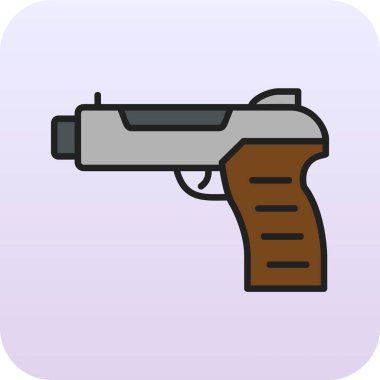 Silah. Web simgesi basit illüstrasyon 