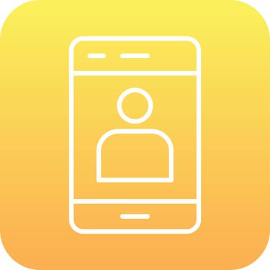 Mobil Kullanıcı simgesinin vektör çizimi