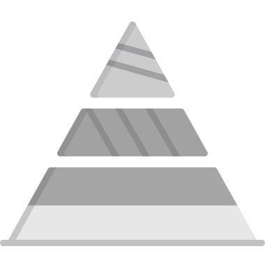 Piramit Grafik simgesi, vektör illüstrasyonu basit tasarım