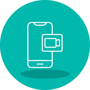 Video Arama simgesi, düz tasarım