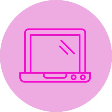 dizüstü bilgisayar simgesi, vektör illüstrasyonu basit tasarım