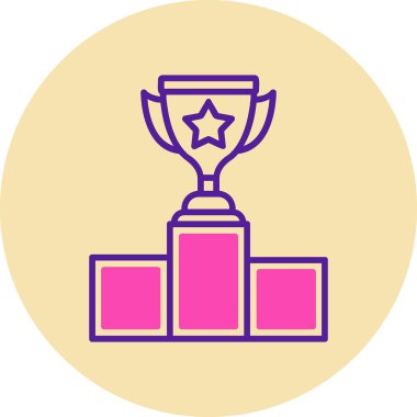 Galibiyet kupa vektör simgesi