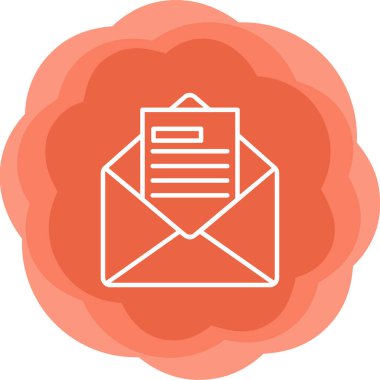 E- posta İş Teklif simgesi vektör illüstrasyonu