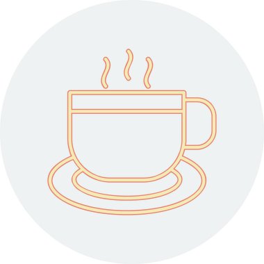 Kahve. Web simgesi basit illüstrasyon 