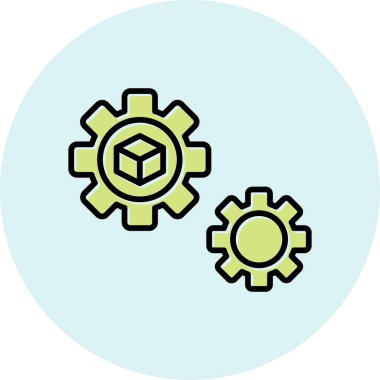 Vitesli ayar simgesi, vektör illüstrasyonu basit tasarım