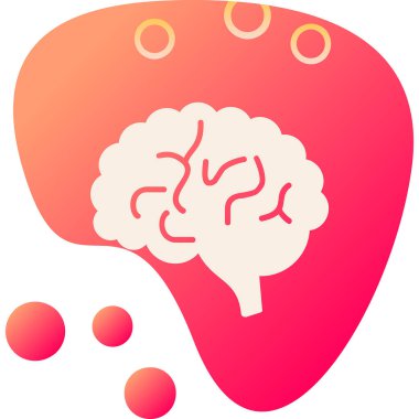 Beyin. Web simgesi basit illüstrasyon 