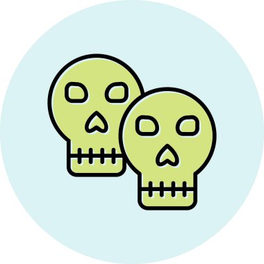 kafatası simgesi vektör illüstrasyonu