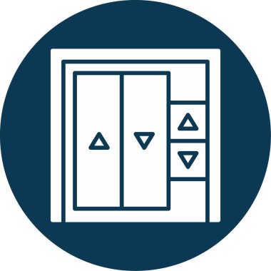 Asansör web simgesi, vektör illüstrasyonu