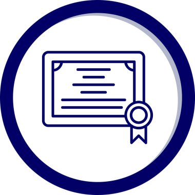 Sertifika. Web simgesi basit tasarım