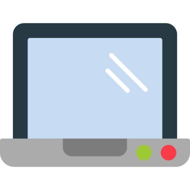 dizüstü bilgisayar simgesi, vektör illüstrasyonu basit tasarım