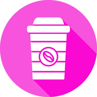 Kahve Kupası web simgesi, vektör çizim 