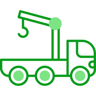 kamyon simgesi, vektör illüstrasyonu basit tasarım