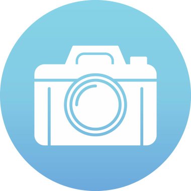 Bir fotoğraf makinesi simgesinin vektör illüstrasyonu