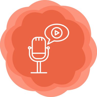 Medya podcast 'inin vektör illüstrasyonu