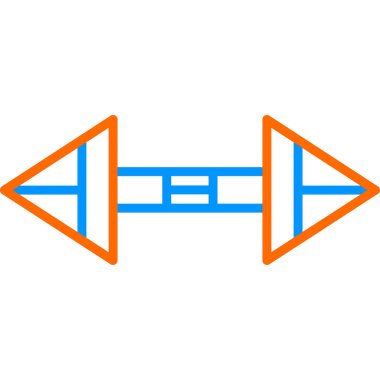 Ölçek simgesi, vektör illüstrasyonu basit tasarım