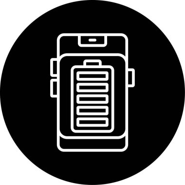 Tam mobil pil vektör çizimi