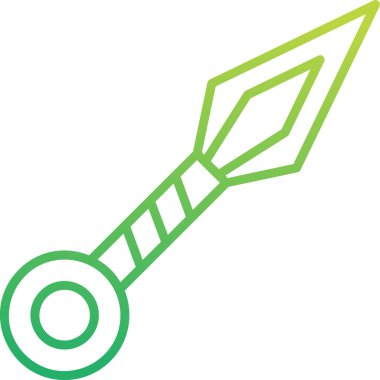 Bir Kunai simgesinin vektör çizimi