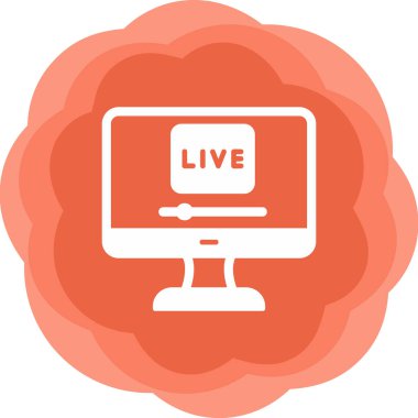 Yaşa. Web simgesi basit bir illüstrasyon. Ben...