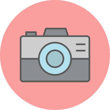 kamera simgesi vektör illüstrasyonu 