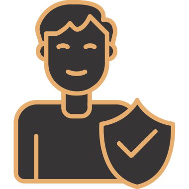 Bir Güven Adamı simgesinin vektör illüstrasyonu  