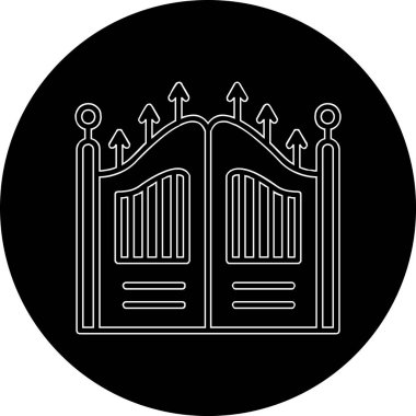 Kapı. Web simgesi basit illüstrasyon