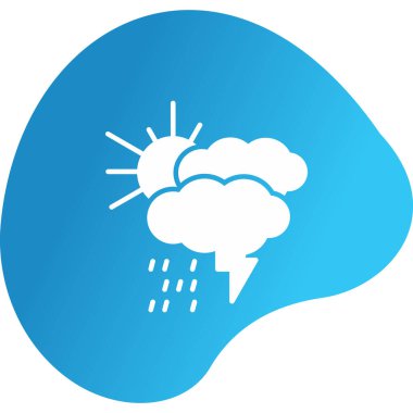 Storm Web simgesi, vektör illüstrasyonu 