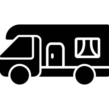 karavan web simgesi basit illüstrasyon