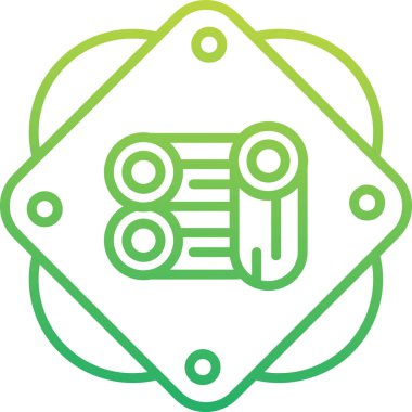 Ahşap günlük kaydı simgesi, vektör illüstrasyonu basit tasarım