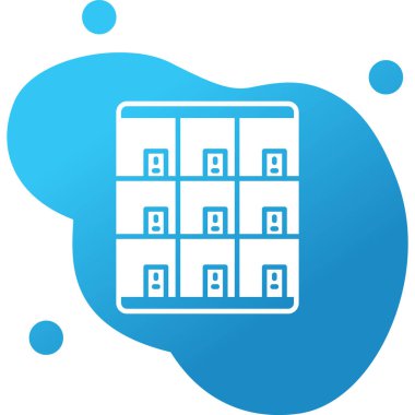 Dolap simgesi, vektör illüstrasyonu basit tasarım