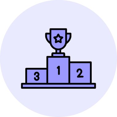 Kazanan kupa ikonu. özet çizimi 